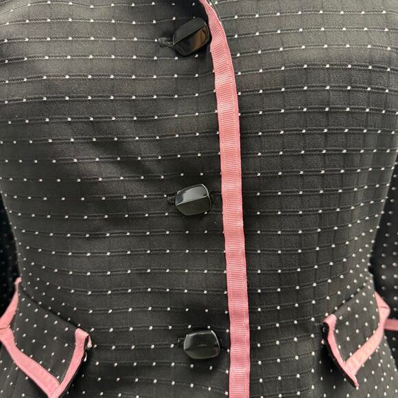 black and pink polka dot blazer - Picture 4 of 6